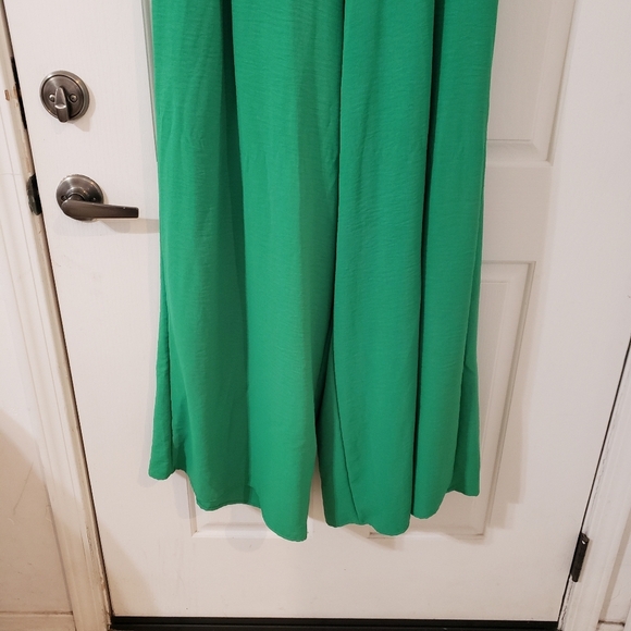 COCOA size Large Vibrant Green Wide-Leg Pants - Picture 4 of 9